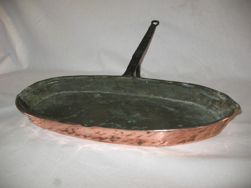 18th Century Tinned Copper and Wrought Iron Drip Pan