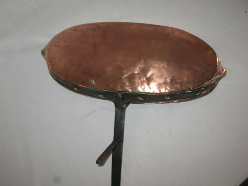 18th Century Tinned Copper and Wrought Iron Drip Pan