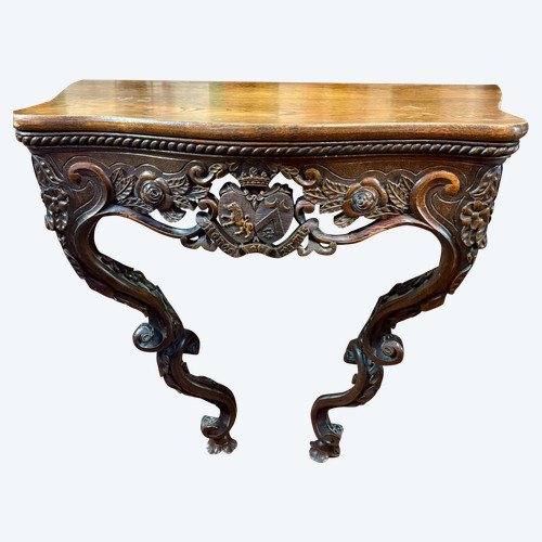 LOUIS XV STYLE OAK CONSOLE