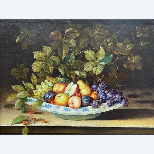 Ida CALZOLARI (1936- ) - Fruit Still Life - Oil on Canvas