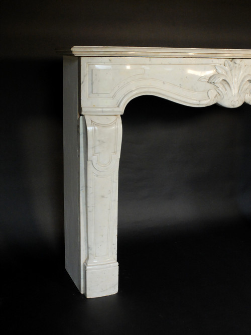 18th century white marble mantel