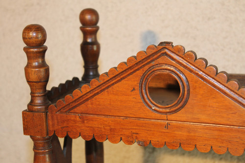 Small fruitwood shelf or verriot 19th century Origin Provence