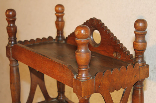 Small fruitwood shelf or verriot 19th century Origin Provence