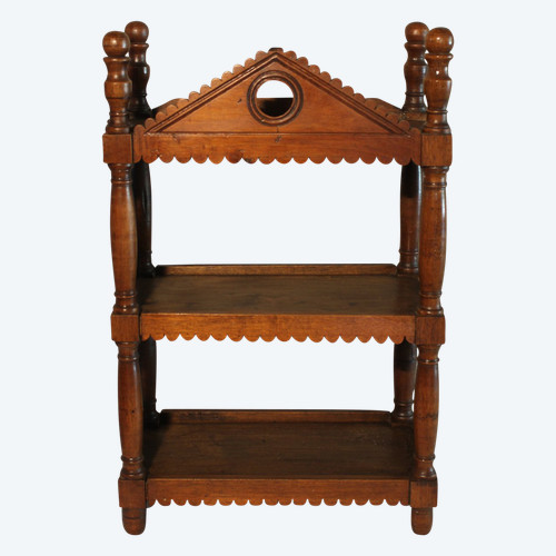 Small fruitwood shelf or verriot 19th century Origin Provence