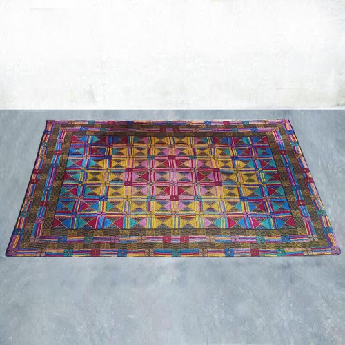 1980s Gorgeous Geometric Italian Woolen Rug by Missoni for T&J Vestor