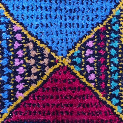 1980s Gorgeous Geometric Italian Woolen Rug by Missoni for T&J Vestor