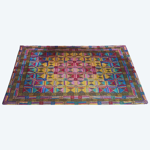 1980s Gorgeous Geometric Italian Woolen Rug by Missoni for T&J Vestor