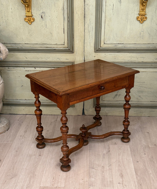 Louis XIV Period Walnut Writing Table Stamped 17th Century