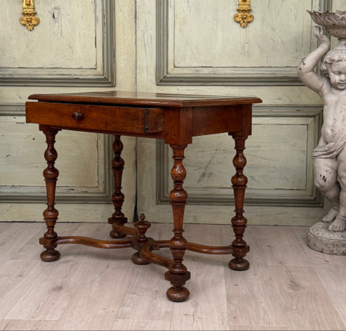 Louis XIV Period Walnut Writing Table Stamped 17th Century