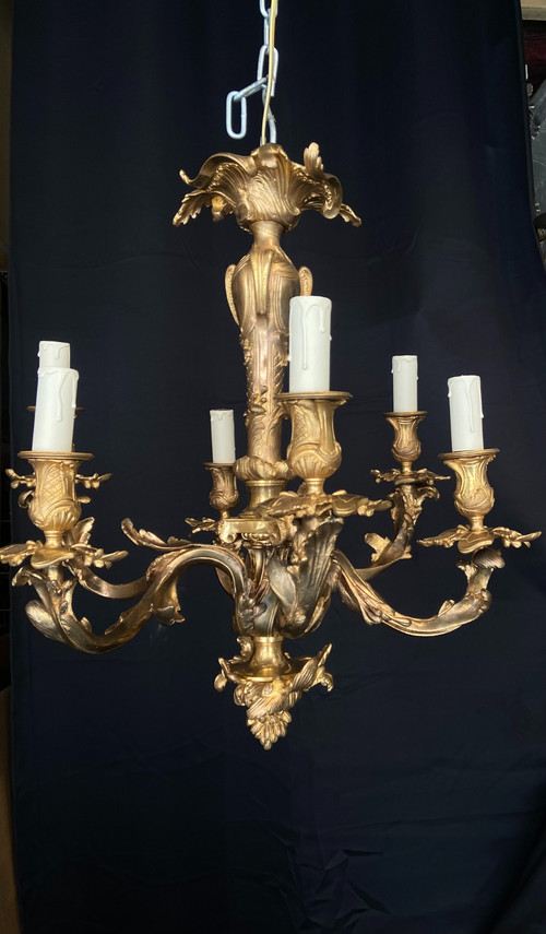 Lustre En Bronze XIXe 