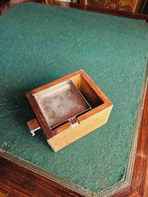 Art Deco Period Rosewood and Nickel-plated Bronze Games Table