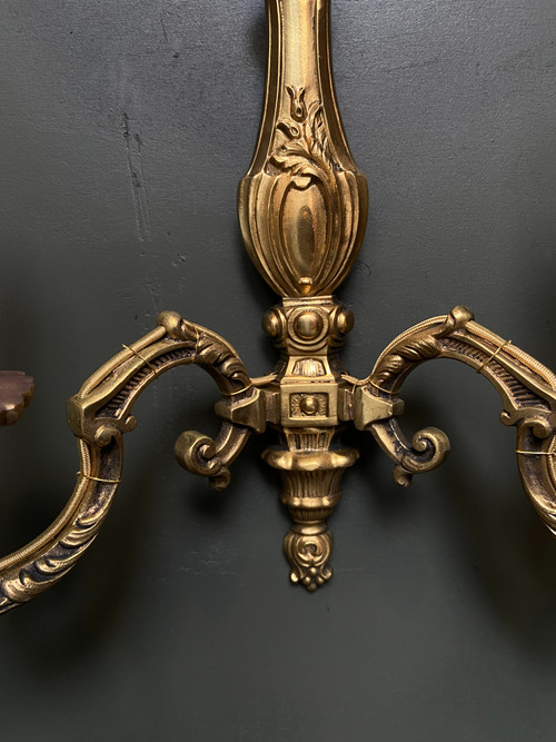 Pair of Rocaille-style wall lights