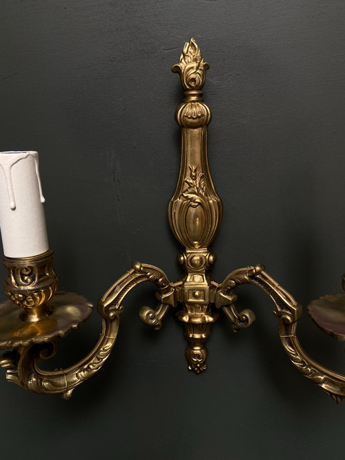 Pair of Rocaille-style wall lights