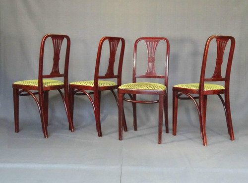 Set di 4 sedie Art-deco di Thonet, N°A78, circa 1930