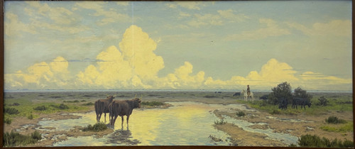 Henri Bésiné "Bulls in the Camargue