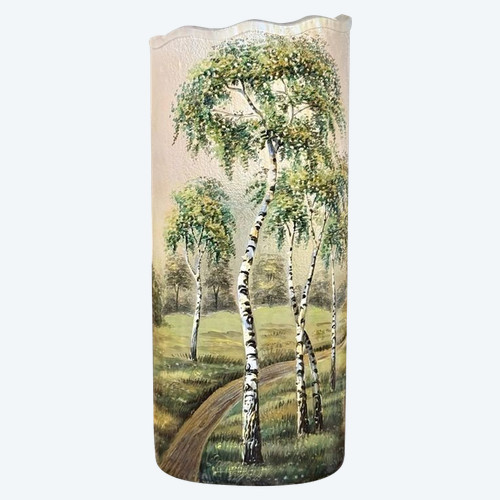 Vaso Lamartine Art Nouveau "Paesaggio lacustre