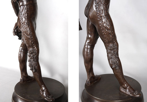 Bronze Taureaumachie, 67 cm, circa 1910, by Edmond DESCA 1855/1918, Matador, Toréador