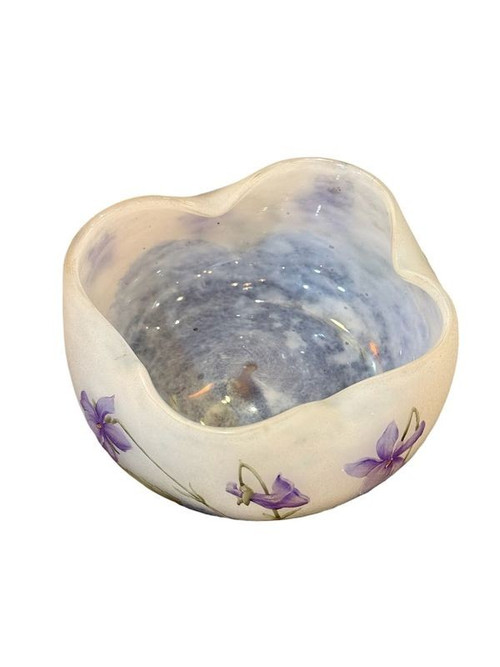 Daum Nancy Art Nouveau "Violettes" bowl