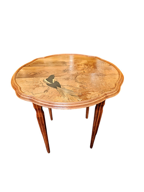 Emile Gallé "La Pie" Art Nouveau Coffee Table