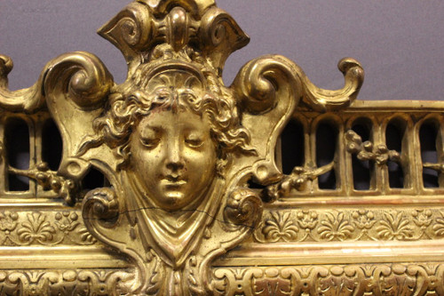 Napoleon III period mirror in 19th century gilded stucco