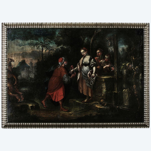 Flemish School, 17th century, 155 cm, Circle of Martin de Vos, Rebecca and Eliezer