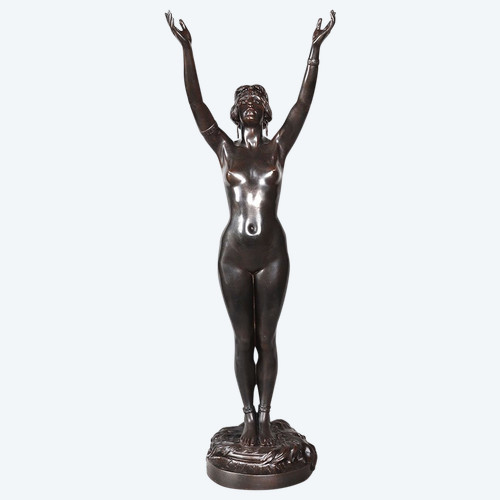 19th century bronze, 88cm, Paul Eugène BRETON 1868/1932, Salambo