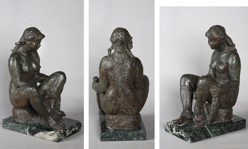 Bronze Octavio VICENT 1913/1999, The Bather, Lost wax bronze.