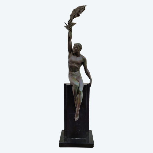 P Le Faguays -max Le Verrier, Glory, Art-Deco-Skulptur, 20. Jahrhundert