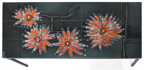 Vintage coffee table model "Les Dahlias" from the 1960s by ADRI Belgium