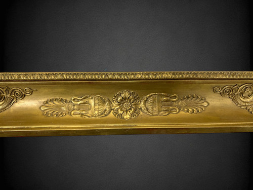 19TH CENTURY EMPIRE STYLE FRAME IN WOOD / GOLD STUCCO FOR PAINTING 53 CM X 42 CM