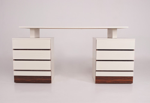 Small modernist desk or dressing table with a secret.