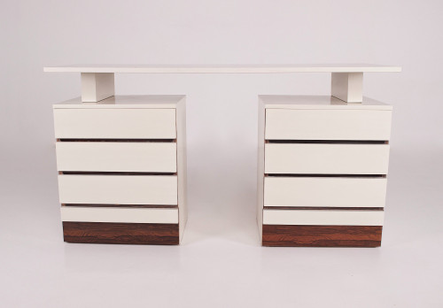 Small modernist desk or dressing table with a secret.