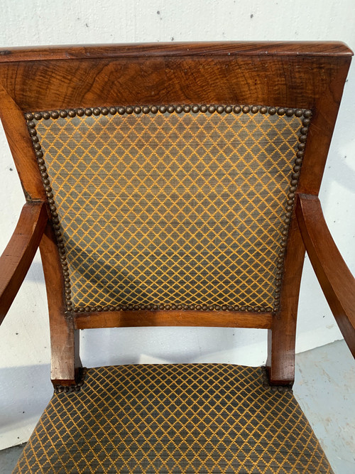 Set of six 19th century mahogany Restoration armchairs