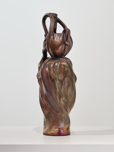 ERNEST BUSSIERE, "RECEPTACLE" VASE, ART NOUVEAU