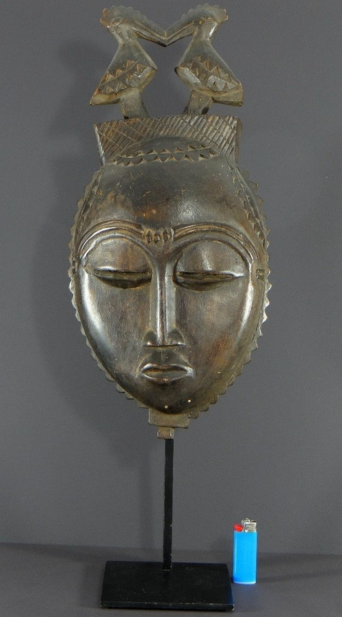 Ivory Coast, Yaouré People, Circa 1950, Anthropomorphic Dance Mask, "dyé" Society.