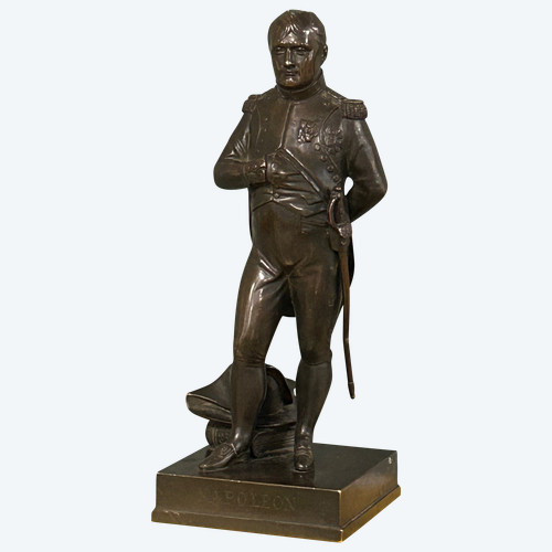 Auguste Jean Barré ( 1811-1896) L'imperatore Napoleone I Bonaparte - Bronzo H 29 cm