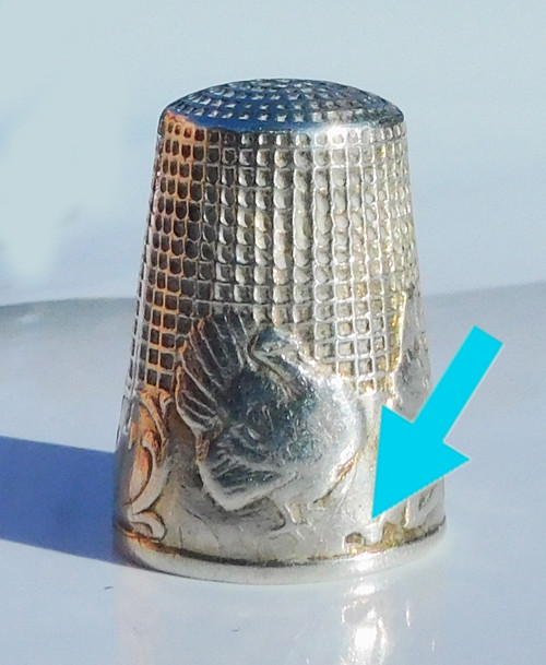 Sterling Silver Thimble Fable "Le Singe Qui Montre La Lanterne" Sewing Kit