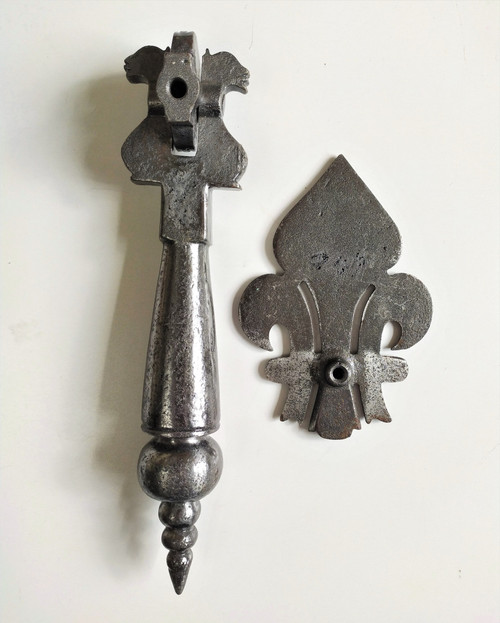  Door Knocker Wrought Iron French Folk Art 19th C