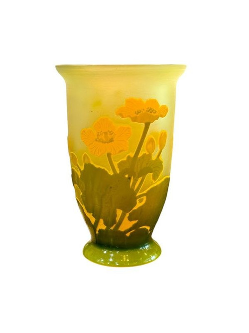 Vaso Emile Gallé Art Nouveau "Renoncules des Prés