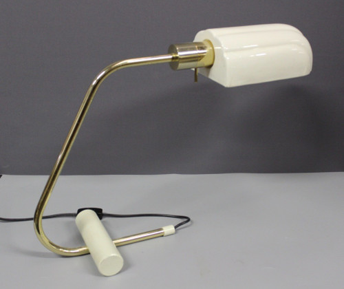 Italian desk lamp in gilded metal circa 1980