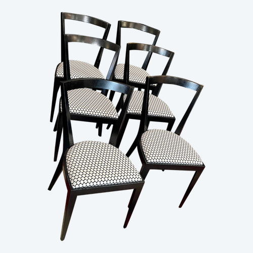 Suite de chaises Livia en bois laqué, Gio Ponti, XXe siècle