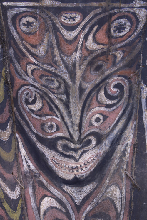 Bemalte Rindenplatte, Stammeskunst, Ozeanische Kunst, Ozeanien, Papua-Neuguinea