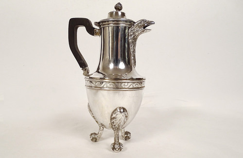 Louis XVI coffee pot Silver Fermiers Généraux Paris 18th century eagle