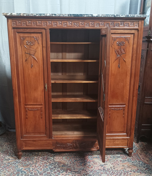 Louis XVI walnut bookcase