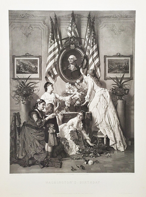 Washington's Birthday Vereinigte Staaten von Amerika Historische Fotografie Nach Charles Baugniet