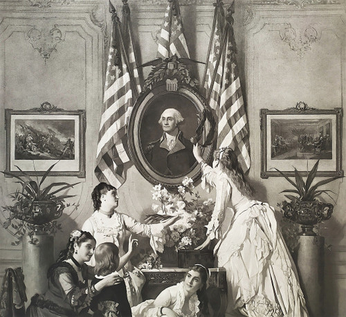 Washington's Birthday Vereinigte Staaten von Amerika Historische Fotografie Nach Charles Baugniet