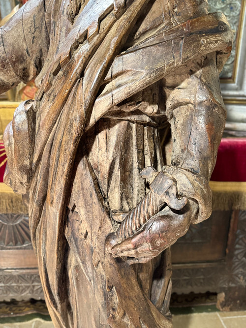 Important Pair Of Saint Peter And Saint Paul Sculptures - 17th century