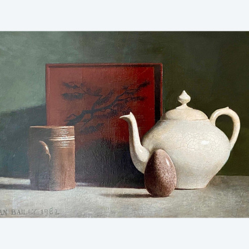 Jean Bailly (b. 1940), Nature Morte à La Théière painting.