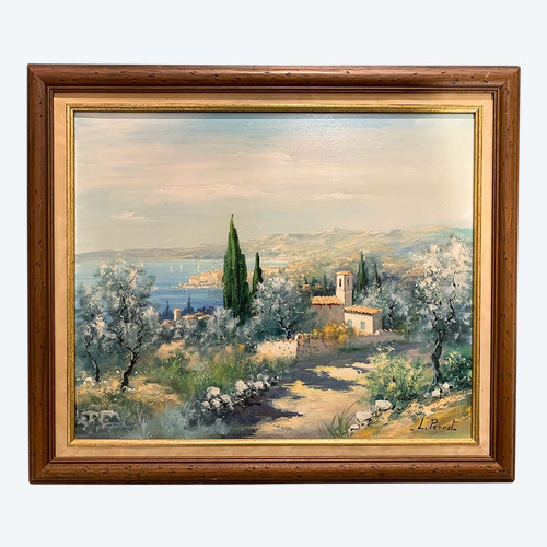 Provence, signiert Léon Louis Perrot 1892/1971, Landschaft von Cassis