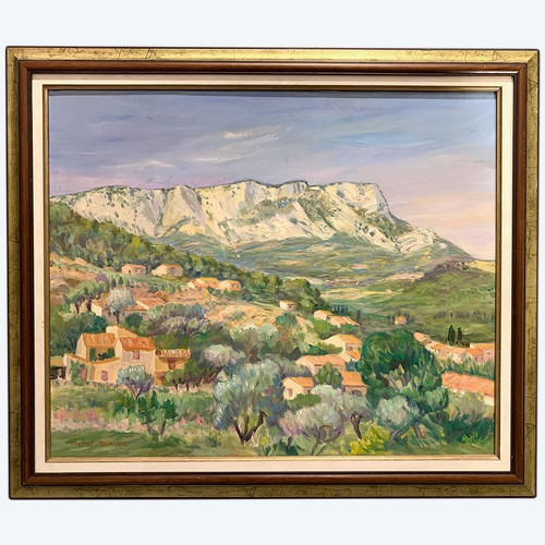 Der Mont Coudon in Toulon, von Michel Beaude, datiert 1991, Paysage Provençale